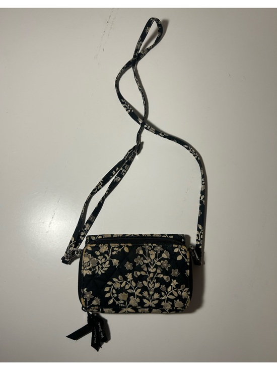 Vera Bradley Handbags - Vera Bradley Black and Cream Floral Crossbody Bag